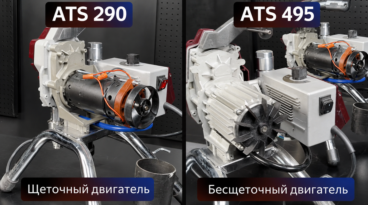 Чем окрасочный аппарат SOTEX ATS-290E отличается от ATS-495?